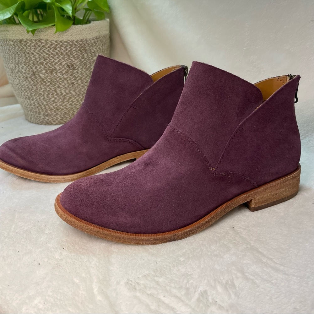 Kork-Ease Ryder Short Ankle Boots Purple‎ leather block heels NWOT B 215 - Picture 7 of 10
